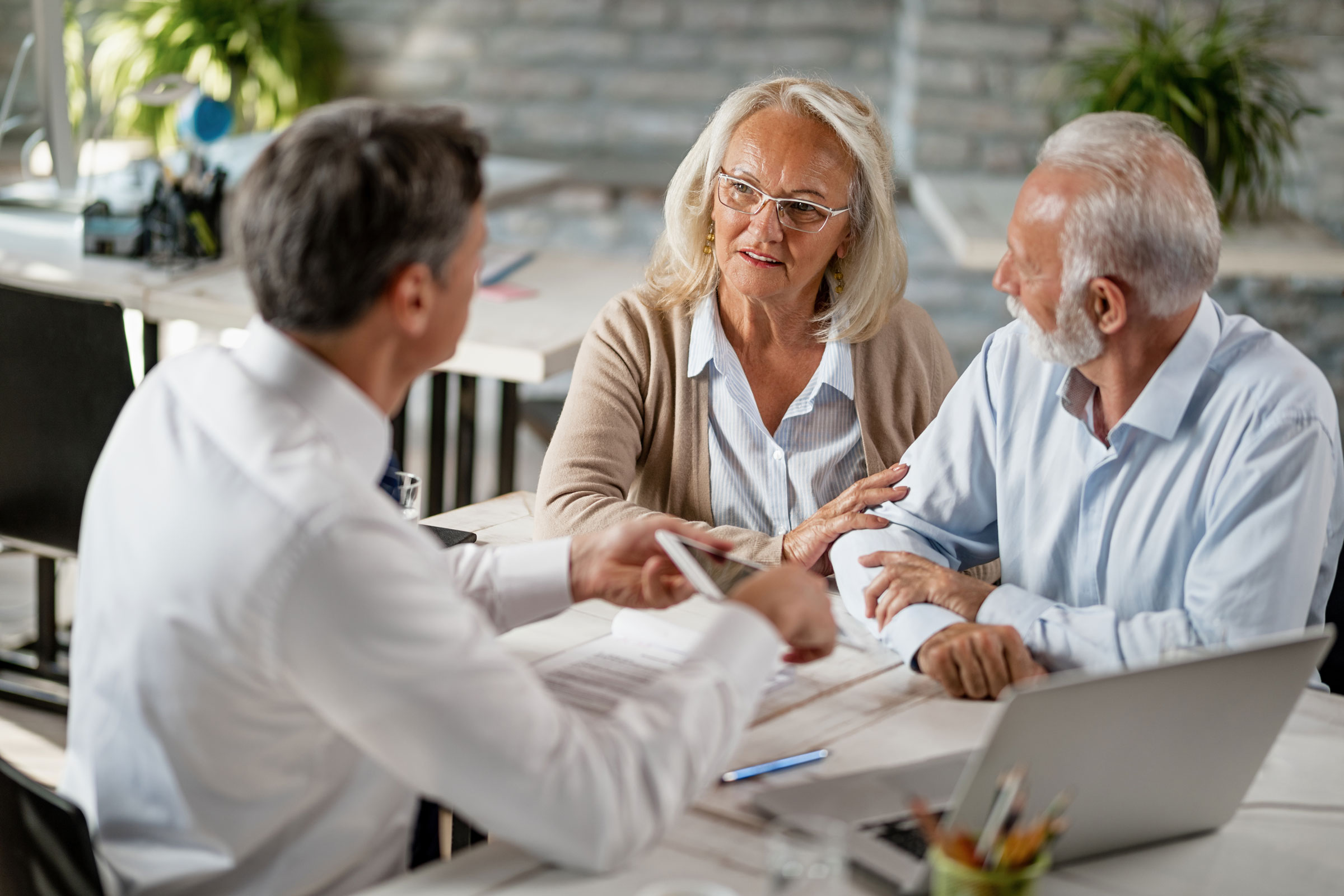 Retirement planning meeting
